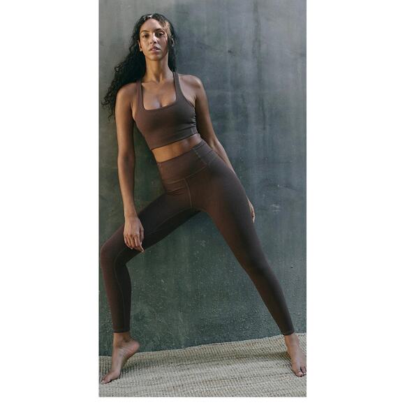 Free People FP Movement Never Better 7/8 Length Leggings (New) Color: Cocoa - Picture 1 of 5